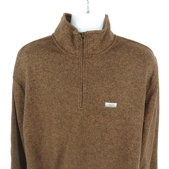 Ocean Coast Big Tall Brown Quarter Zip Pullover Sweater LT NWT $64.50 - Picture 3 of 5